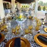 mesa evento exterior color cobre