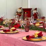 decoración navidad, Carta a santa, mantel rojo